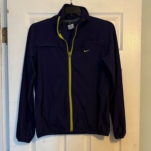 Nike Dark Blue Jacket with Bright Yellow Trim